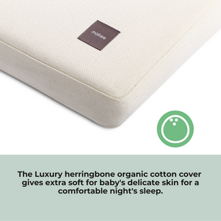 Midi Lit bébé | Pack Premium Naturel 4 en 1 | Bleu Grisé - Mokee