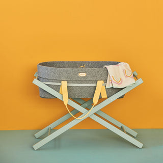 Couffin WoolNest & Support Hêtre Naturel | Jaune - Mokee