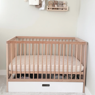 Mini Lit Bébé avec Tiroir | Hêtre Naturel - Mokee