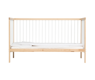Midi Lit Bébé Évolutif | 70 x 140 | Hêtre Blanc (sans barrière de sécurité) - Mokee
