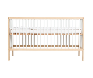 Midi Lit Bébé Évolutif | 70 x 140 | Hêtre Blanc (sans barrière de sécurité) - Mokee