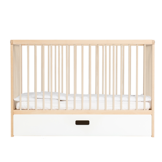 Mini Lit Bébé avec Tiroir | Hêtre Naturel - Mokee