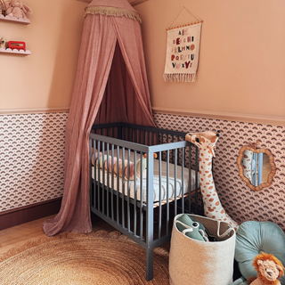 Mini Lit Bébé | 60 x 120 | Bleu Grisé