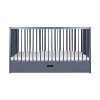 Midi Lit Bébé avec Tiroir | Bleu Grisé - Mokee