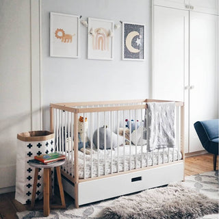 Tiroir Lit Bébé | 60 x 120 | Blanc - Mokee