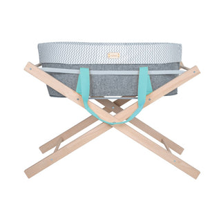 Couffin WoolNest & Support Hêtre Naturel | Azure - Mokee