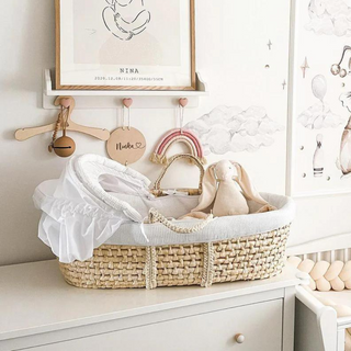 Couffin Moïse en Osier Naturel - Mokee