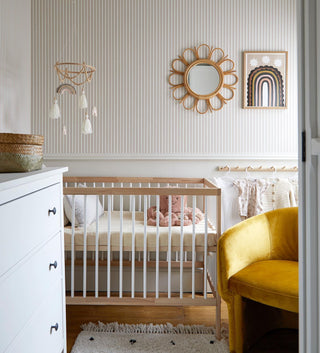 Mini Lit Bébé | 60 x 120 | Hêtre Blanc - Mokee