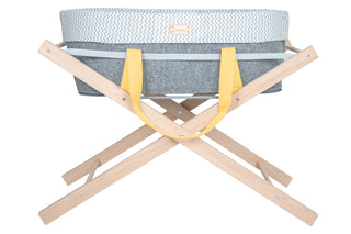 Couffin WoolNest & Support Hêtre Naturel | Jaune - Mokee