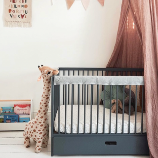 Mini Lit Bébé Complet | 120 x 60 | Bleu Grisé - Mokee