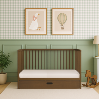 Midi Lit Bébé avec Tiroir | Noyer