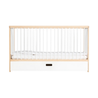 Midi Lit Bébé avec Tiroir | Hêtre Blanc - Mokee