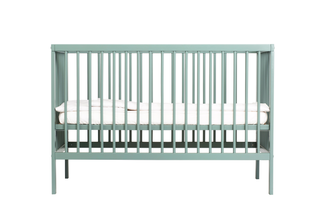 Mini Lit Bébé Évolutif | 60 x 120 | Vert Bleuté