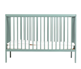 Mini Lit Bébé Évolutif | 60 x 120 | Vert Bleuté