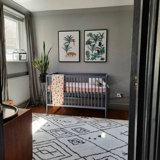 Mini Lit Bébé | 60 x 120 | Bleu Grisé
