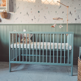 Mini Lit Bébé | 60 x 120 | Vert Bleuté