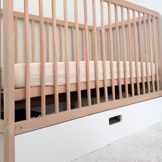 Mini Lit Bébé avec Tiroir | Hêtre Naturel - Mokee