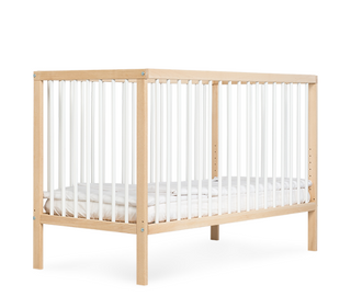 Mini Lit Bébé | Hêtre Blanc (60 x 120) - Mokee