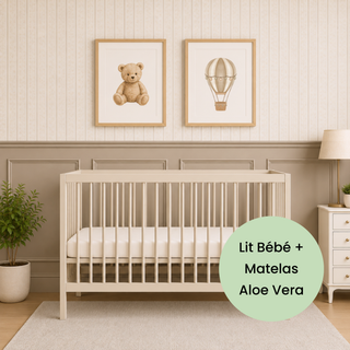 Mini Lit bébé avec Matelas Aloe Vera | Cachemire