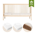 Midi Lit Bébé Évolutif avec matelas naturel