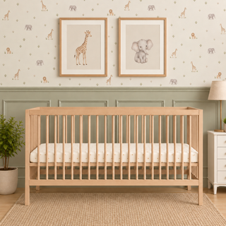 Midi Lit bébé avec Matelas Naturel | Hêtre Naturel