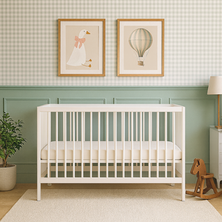 Mini Lit Bébé | 60 x 120 | Blanc