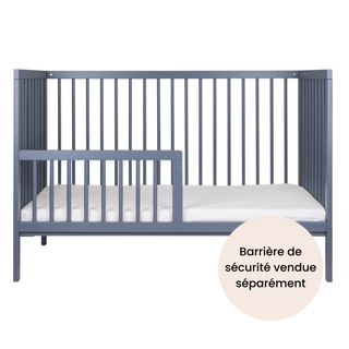 Mini Lit Bébé | 60 x 120 | Bleu Grisé - Mokee