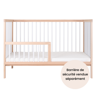 Mini Lit Bébé | 60 x 120 | Hêtre Blanc - Mokee