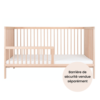 Midi Lit Bébé avec Tiroir & Matelas Respirant | Hêtre Naturel - Mokee