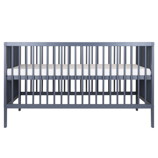 Midi Lit Bébé avec Tiroir & Matelas Respirant | Bleu Grisé - Mokee