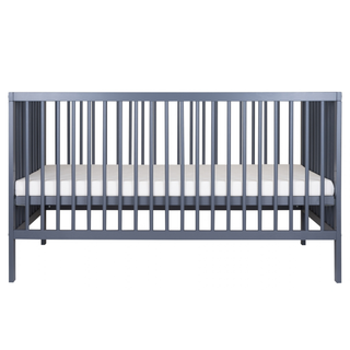Midi Lit Bébé avec Tiroir & Matelas Respirant | Bleu Grisé - Mokee