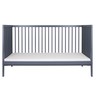 Midi Lit Bébé avec Tiroir & Matelas Respirant | Bleu Grisé - Mokee