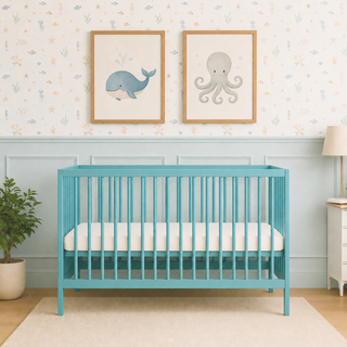 Mini Lit Bébé | 60 x 120 | Bleu Océan