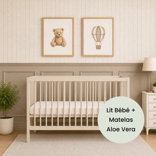 Mini Lit bébé avec Matelas Aloe Vera | Cachemire