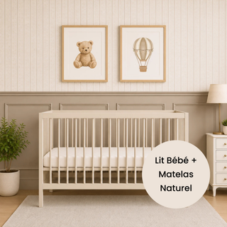 Mini Lit bébé avec Matelas Naturel | Cachemire