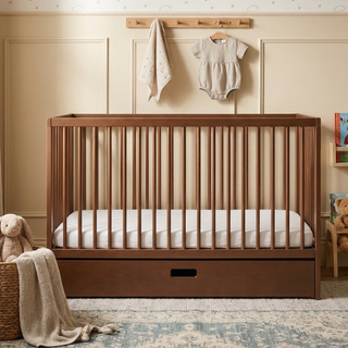 Mini Lit Bébé avec Tiroir | Noyer