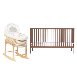 Pack Rêve | Couffin en Osier + Midi Lit Noyer - Mokee