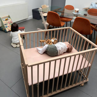 Parc Bébé Bois 75x100 cm EZEE - Mokee