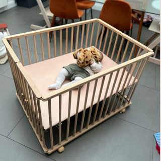 Parc Bébé Bois 75x100 cm EZEE - Mokee