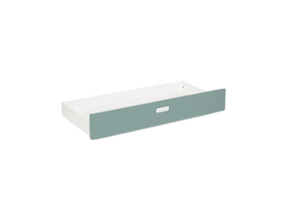 Mini Lit Bébé avec Tiroir & Matelas Naturel | Vert Bleuté