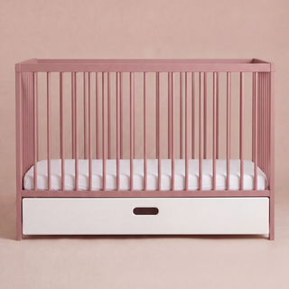 Mini Lit Bébé avec Tiroir | Vieux Rose