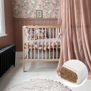 Mini Lit Bébé Évolutif avec matelas naturel | Hêtre Blanc