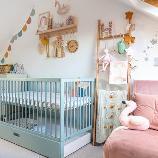 Mini Lit Bébé | 60 x 120 | Vert Bleuté