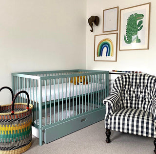 Midi Lit Bébé avec Tiroir | Vert Bleuté