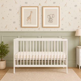Mini Lit Bébé | 60 x 120 | Blanc