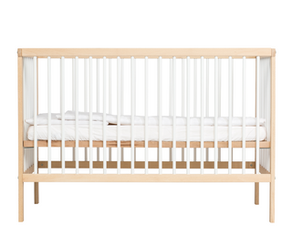 Mini Lit Bébé Évolutif | 60 x 120 | Hêtre Blanc