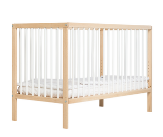 Mini Lit Bébé Évolutif avec tiroir et matelas naturel | Hêtre Blanc