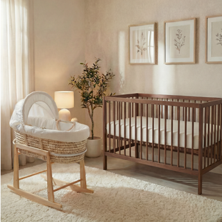 Pack Rêve | Couffin en Osier + Mini Lit Noyer