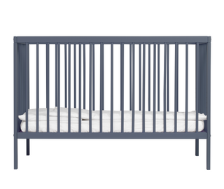 Mini Lit Bébé avec tiroir | Bleu Grisé