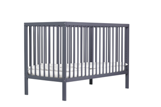 Mini Lit Bébé avec tiroir | Bleu Grisé